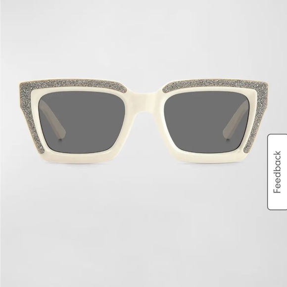 Jimmy Choo Megs Ivory Sunglasses, Swarovski crystals NWT main image 7